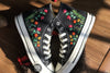 Colorful Floral - Personalized Embroidered High Top Shoes - Custom High Top Shoes for Women