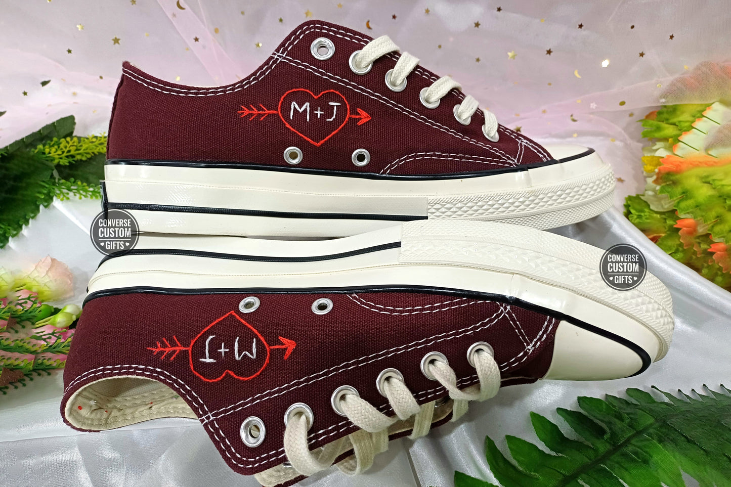 Sunflowers - Personalized Embroidered Low Top Shoes - Custom Low Top Shoes for Women