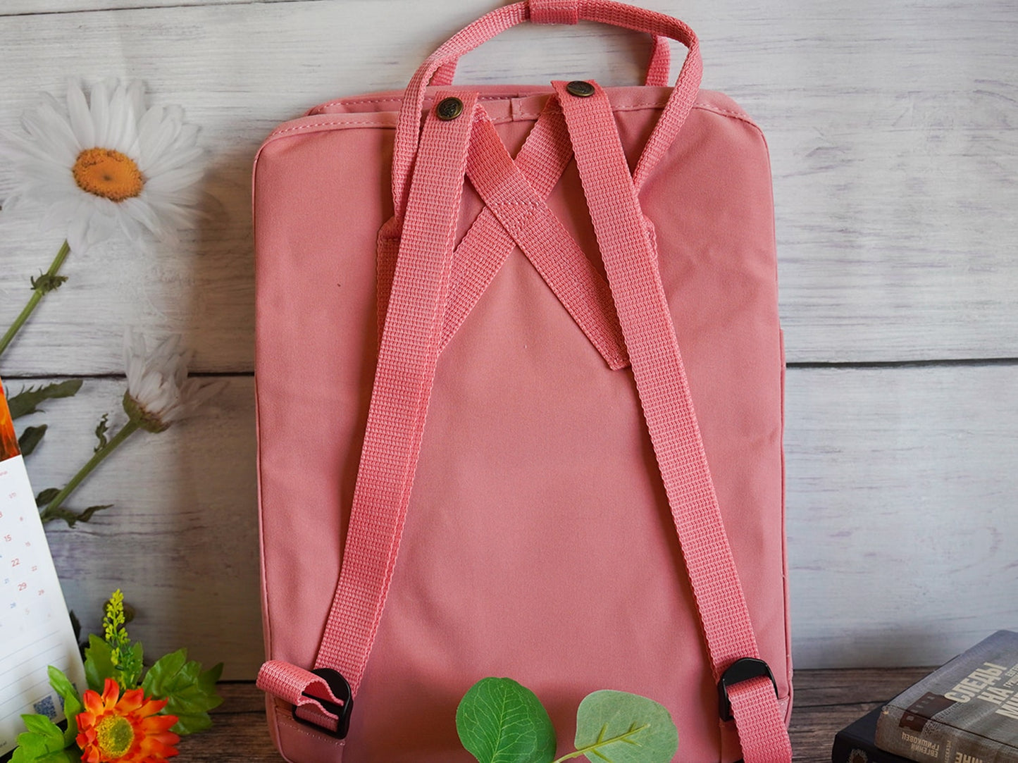 Fjallraven Kanken Backpack with Embroidered Wildflower - Personalized Embroidered Backpack - Custom Bag for Women