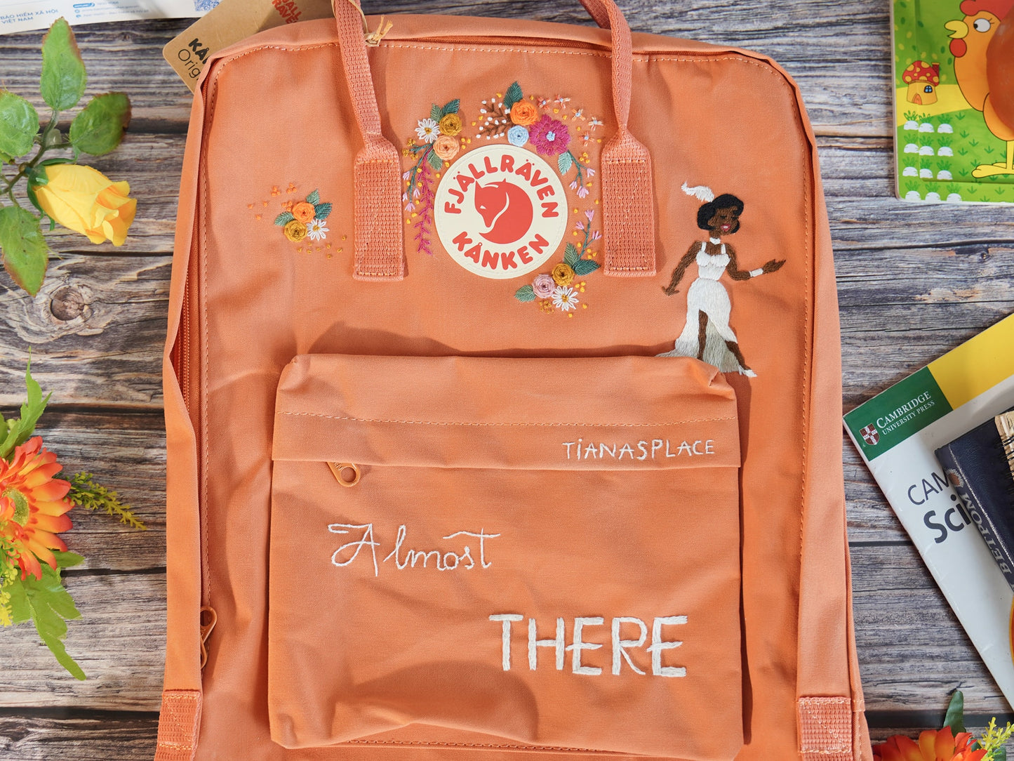 Fjallraven Kanken Backpack with Embroidered Characters in The Story - Personalized Embroidered Backpack - Custom Bag for Women