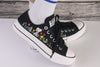 Characters Anime - Personalized Embroidered Low Top Shoes - Custom Low Top Shoes for Women