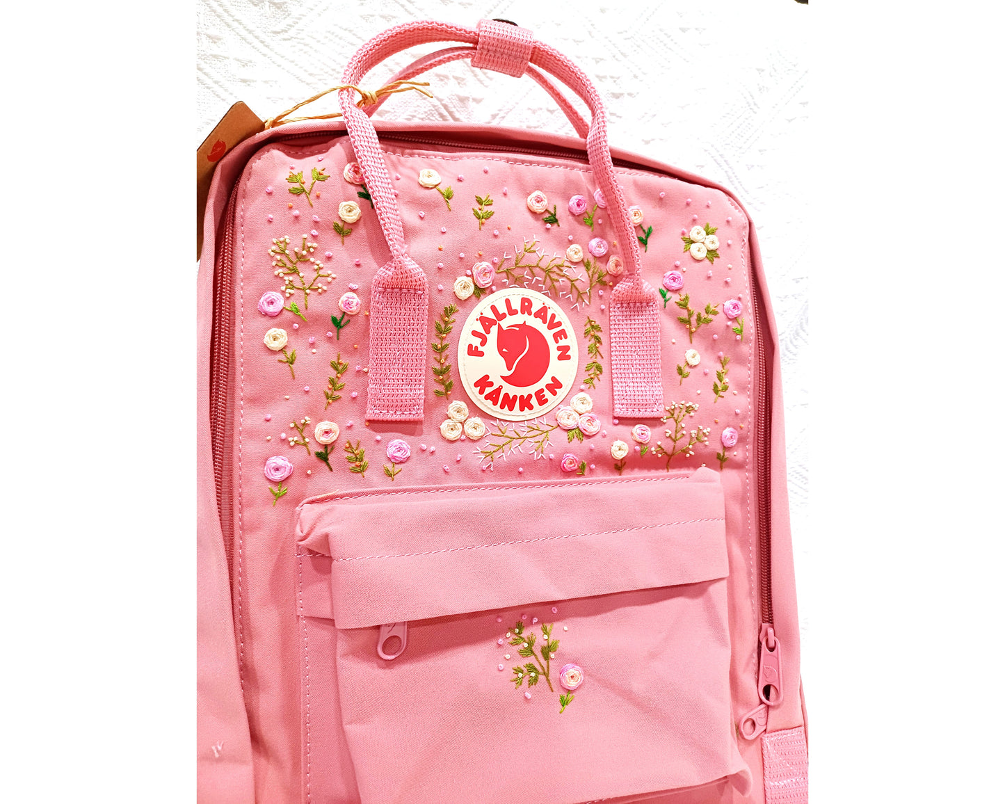 Embroidered Fjallraven Kanken – Adorable Rose Garden Design - Personalized Embroidered Backpack - Custom Bag for Women