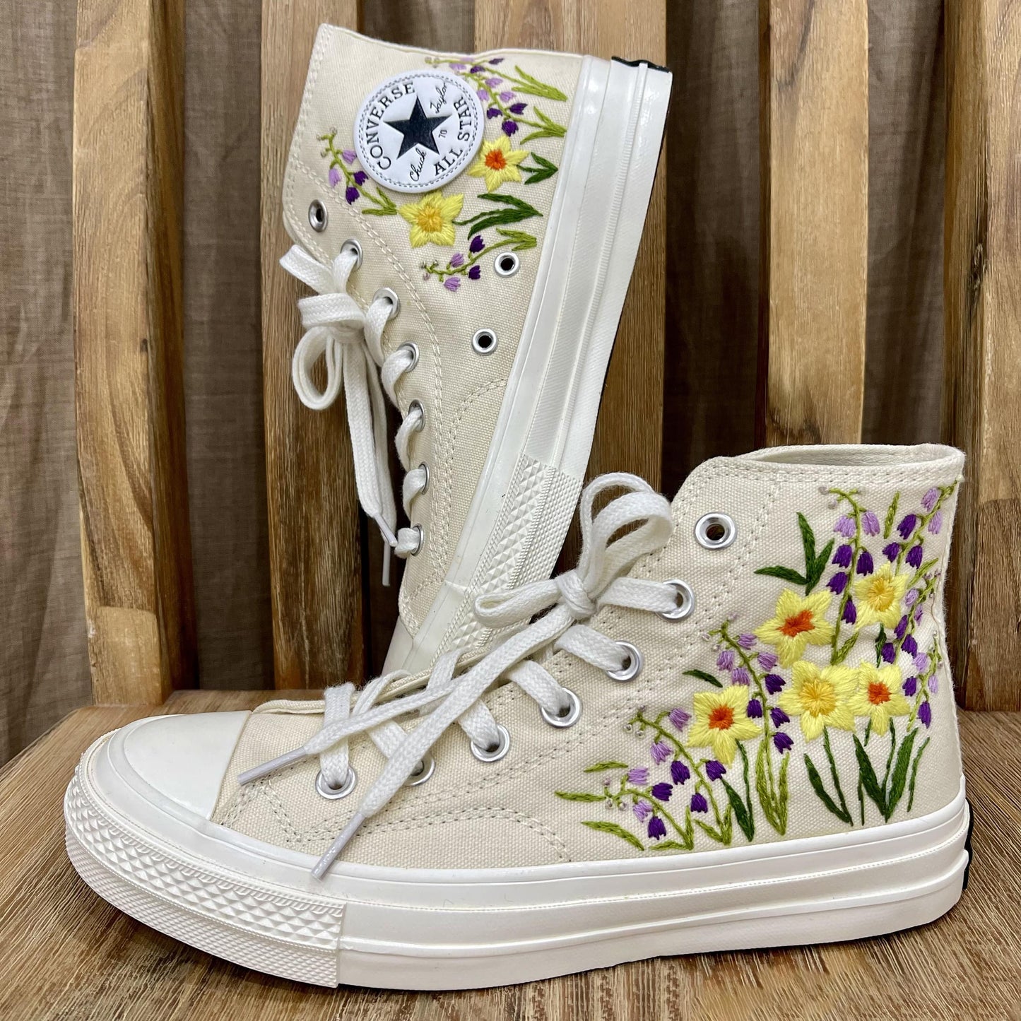 3D Flowers - Personalized Embroidered Wedding Shoes - Custom Wedding Shoes for Bridal