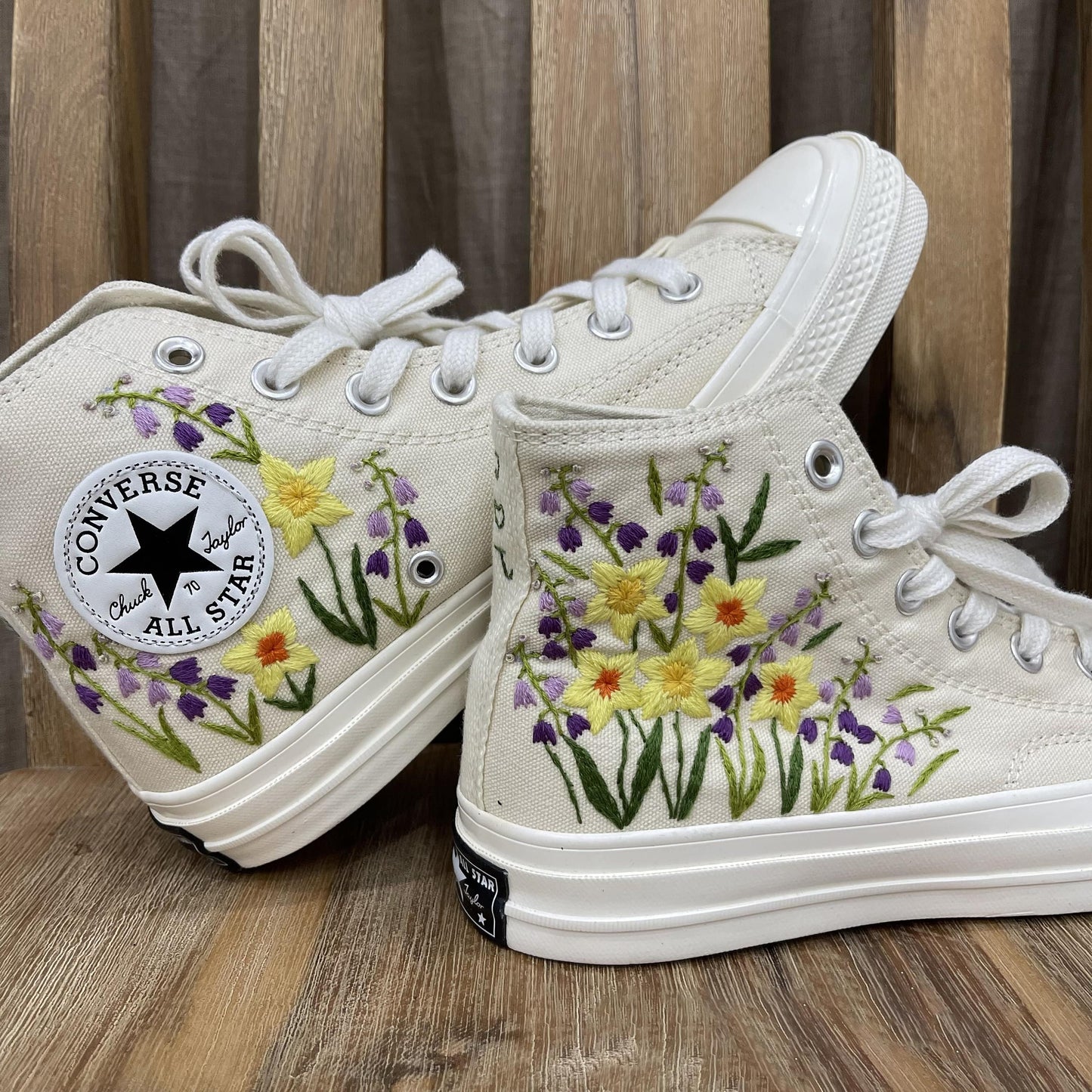 3D Flowers - Personalized Embroidered Wedding Shoes - Custom Wedding Shoes for Bridal