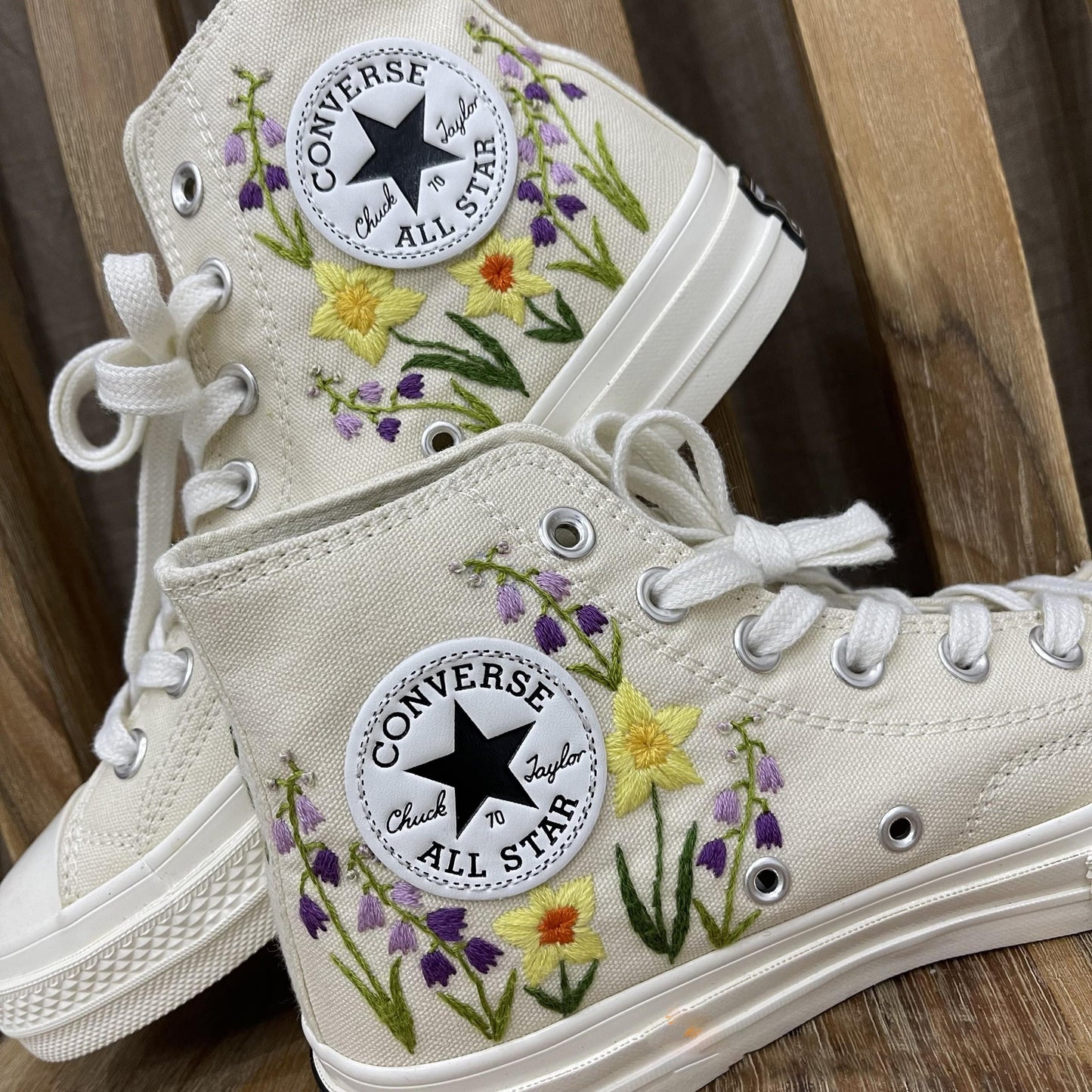 3D Flowers - Personalized Embroidered Wedding Shoes - Custom Wedding Shoes for Bridal