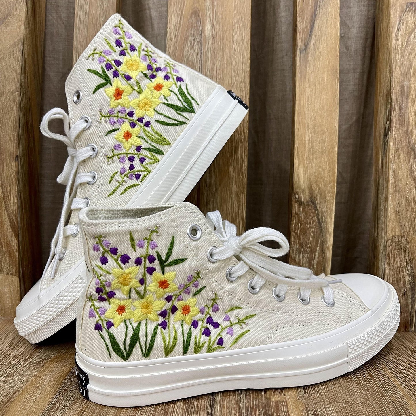 3D Flowers - Personalized Embroidered Wedding Shoes - Custom Wedding Shoes for Bridal