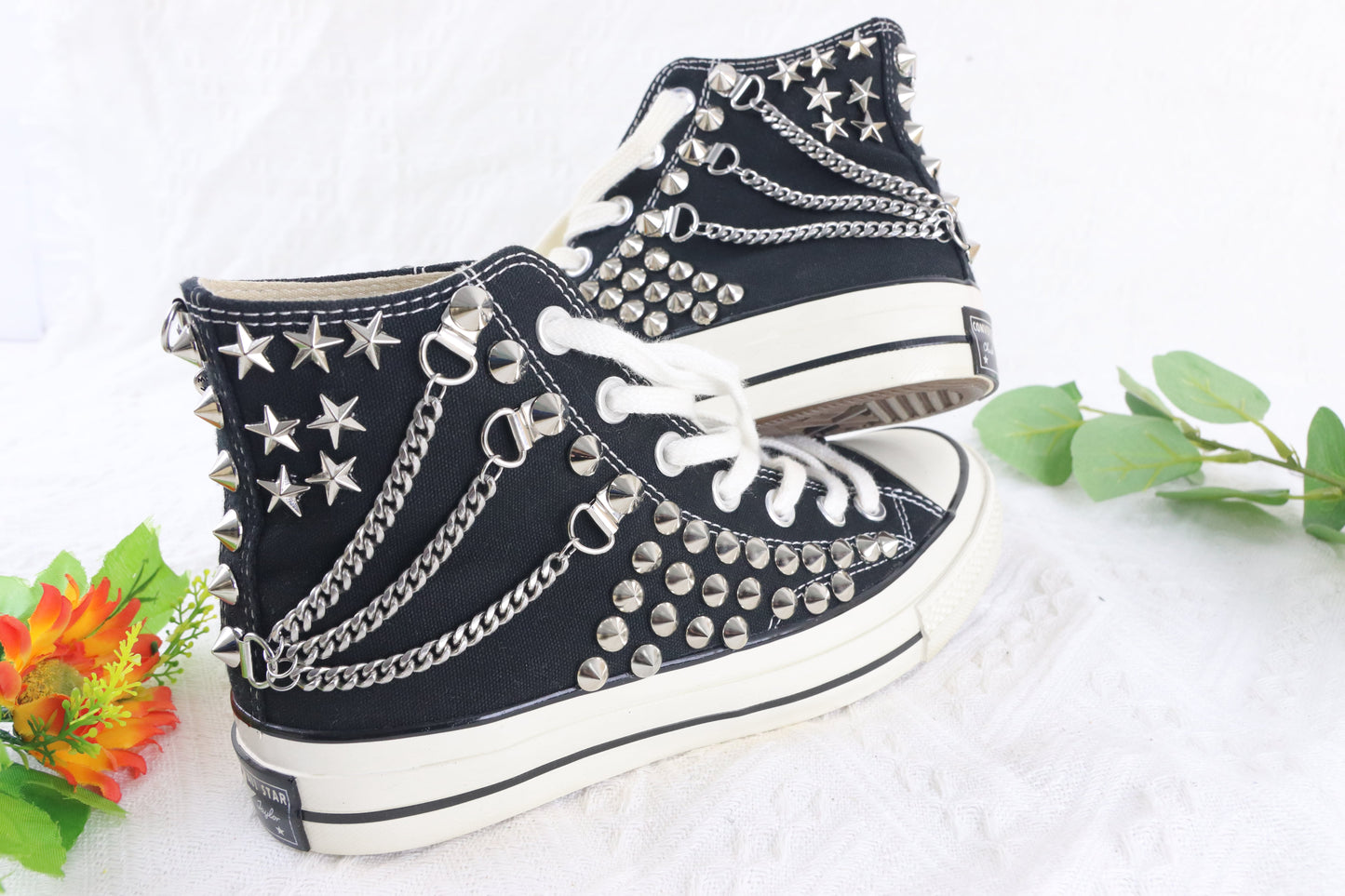 High-Top Spike Studded Shoes