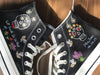  Custom Skull Embroidered Converse Shoes/ Custom Skull Embroidered Converse 