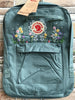  Fjallraven Kanken Backpack with Embroidered Daisy Flowers of Various Colors - Personalized Embroidered Backpack - Custom Bag for Women 