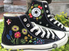  Embroidered converse/ Custom converse Chuck Taylor embroidered flower 