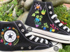  Custom Converse Chuck Taylor 1970s Embroidered wildflowers 