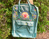  Fjallraven Kanken Backpack with Sunflower Garden, Rainbow, Bees and Butterflies Embroidery - Personalized Embroidered Backpack - Custom Bag for Women 