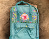  Fjallraven Kanken Backpack with Sunflower Garden, Rainbow, Bees and Butterflies Embroidery - Personalized Embroidered Backpack - Custom Bag for Women 