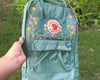  Fjallraven Kanken Backpack with Sunflower Garden, Rainbow, Bees and Butterflies Embroidery - Personalized Embroidered Backpack - Custom Bag for Women 