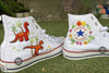  Converse chuck taylor 1970s custom  embroidery dinosaur/Dinosaur embroidered converse shoes converse custom 