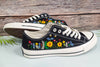  Sunflower embroidery on low top converse shoes 