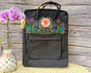  Fjallraven Kanken Backpack embroidered with Lavender flowers and Dandelions - Personalized Embroidered Backpack - Custom Bag for Women 