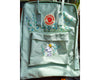  Custom Fjallraven Kanken Backpack – Forget-Me-Not Flower & Anime Embroidery - Personalized Embroidered Backpack - Custom Bag for Women 