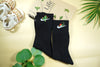  Hand-embroidered socks with cactus and mushrooms 