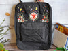  Fjallraven kanken backpack embroidered with mushrooms and butterflies 