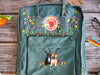  Custom dog embroidery pattern on fjallraven kanken backpack 