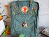  Custom dog embroidery pattern on fjallraven kanken backpack 