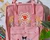  Custom Fjallraven Kanken Backpack – Sunflowers, Daisies & Cartoon Design - Personalized Embroidered Backpack - Custom Bag for Women 