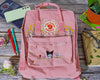  Custom Fjallraven Kanken Backpack – Sunflowers, Daisies & Cartoon Design - Personalized Embroidered Backpack - Custom Bag for Women 