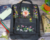  Custom Kanken Backpack – Multicolor Sunflowers & Koi Fish Embroidery - Personalized Embroidered Backpack - Custom Bag for Women 
