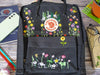  Fjallraven Kanken backpack embroidered with lotus and koi fish/ Lotus embroidered on fjallraven kanken backpack 