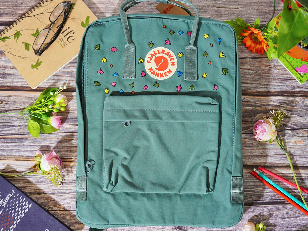  Fjallraven kanken backpack custom embroidered Heartstopper Leaves/ Heartstopper Leaves embroidered backpack/ Heartstopper Leaves 