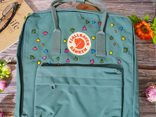 Fjallraven kanken backpack custom embroidered Heartstopper Leaves/ Heartstopper Leaves embroidered backpack/ Heartstopper Leaves