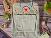  Fjallraven Kanken backpack embroidery design with flower and rainbow embroidery 