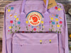  Fjallraven kanken backpack embroidered flowers and rainbow 