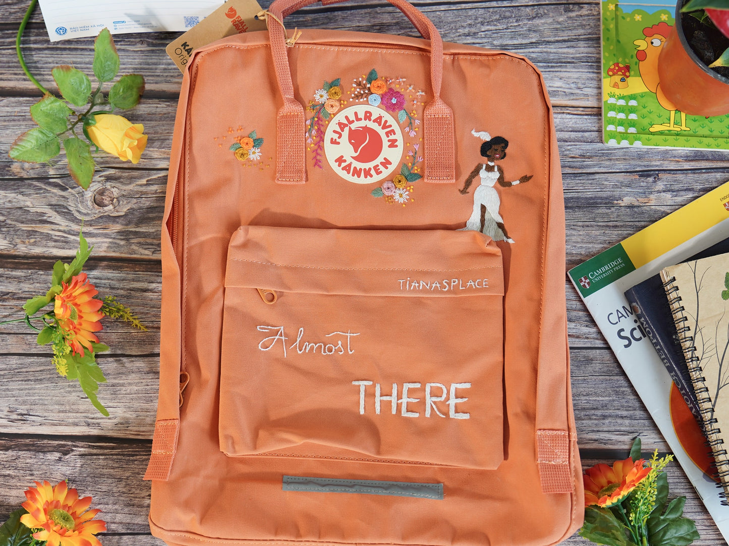 Custom embroidered name backpack, Custom embroidered fjallraven kanken backpack