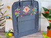  Fjallraven kanken backpack embroidered with hydrangeas 