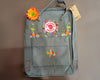  Custom Kanken Backpack – Vintage Floral Art Embroidery - Personalized Embroidered Backpack - Custom Bag for Women 