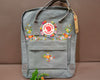  Custom Kanken Backpack – Vintage Floral Art Embroidery - Personalized Embroidered Backpack - Custom Bag for Women 