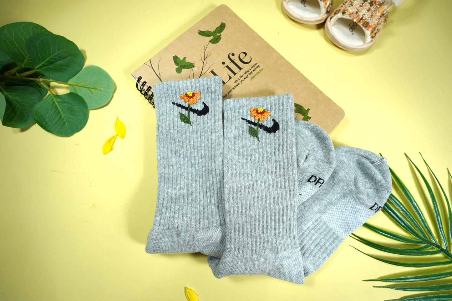 Custom Socks/custom Colorful Flowers Socks/handmade