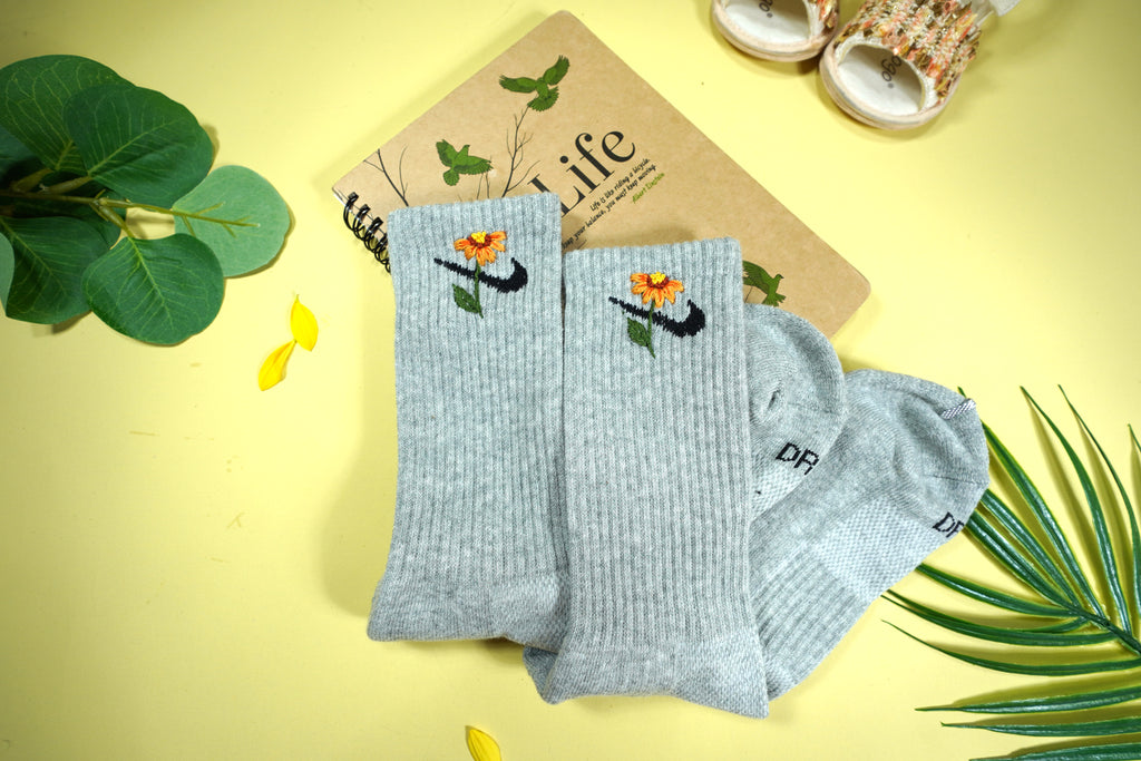  Custom Socks/custom Colorful Flowers Socks/handmade 