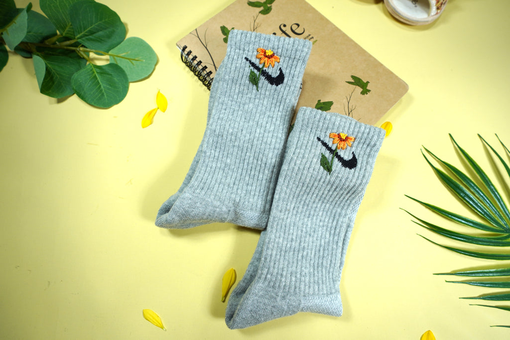  Custom Socks/custom Colorful Flowers Socks/handmade 