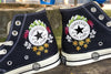  Converse Custom Flower and mountains Embroidery/ Floral and mountains Embroidered Converse 