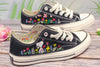  Embroidered Snoopy on Converse Chuck 70 Low-Top shoes/ Embroidered Snoopy Converse 