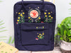  Hand Embroidery on Fjallraven Kanken Backpack with Flowers/Fjallraven kanken embroidered flowers/Fjallraven kanken embroidery design flowers 