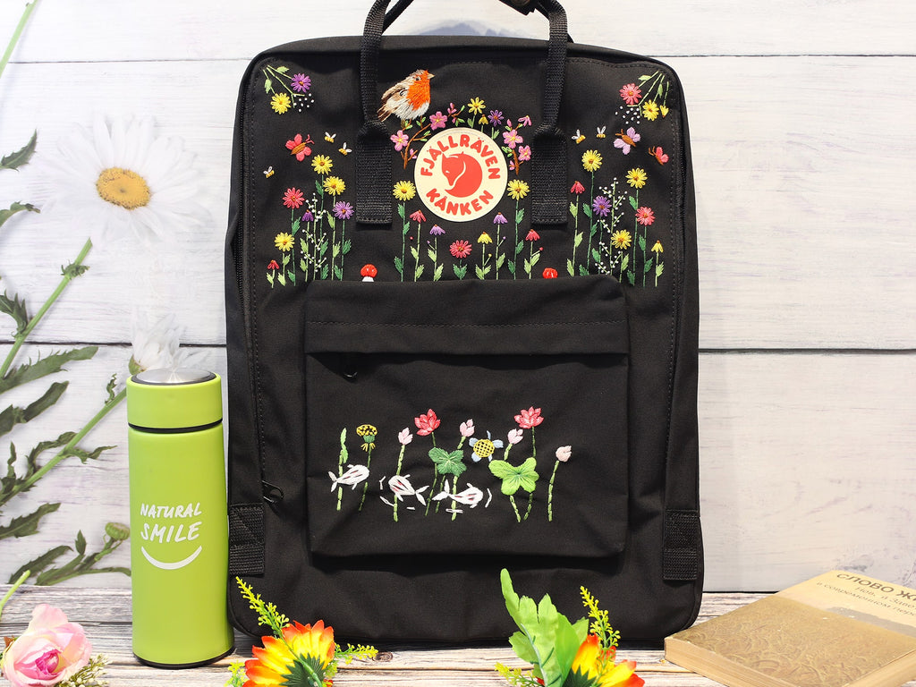 Embroidery Design Embroidered Fjallraven Kanken Flower Embroidery