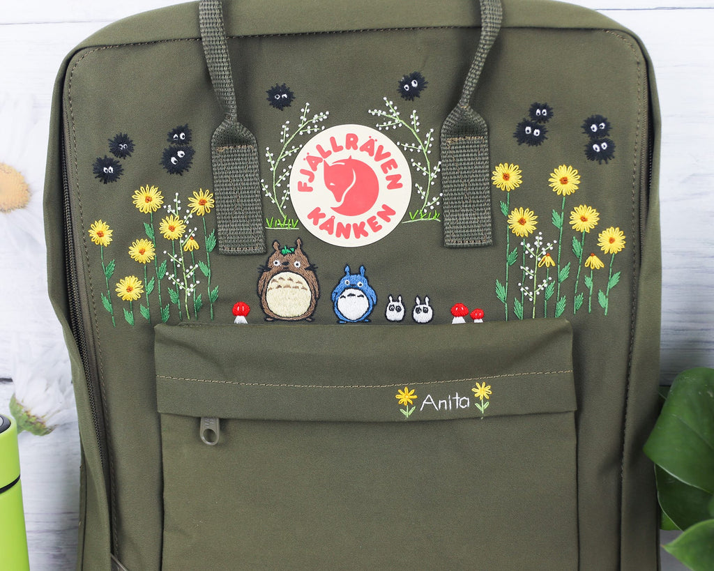  Custom Fjallraven Kanken Backpack – Anime, Cartoon & Fictional Character Embroidery - Personalized Embroidered Backpack - Custom Bag for Women 