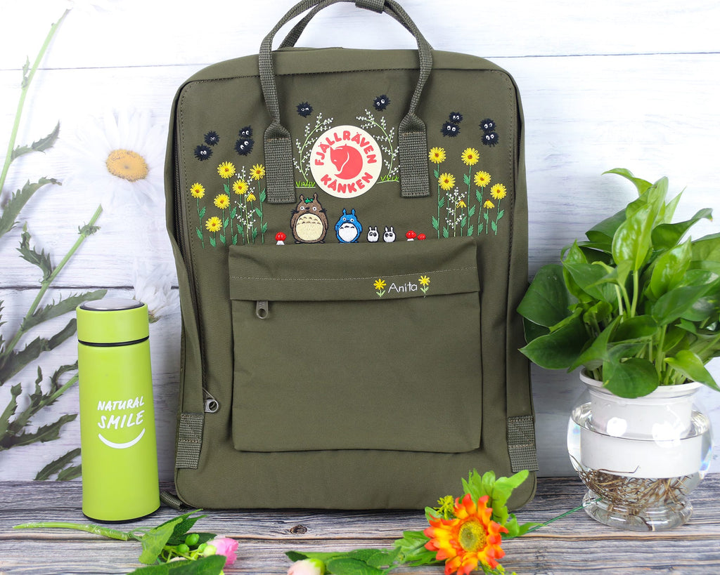  Custom Fjallraven Kanken Backpack – Anime, Cartoon & Fictional Character Embroidery - Personalized Embroidered Backpack - Custom Bag for Women 