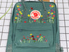  Fjallraven kanken backpack embroidered with ladybugs and colorful flowers 