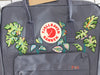  fjallraven kanken backpack embroidered monstera and Alocasia leaves/ monstera and Alocasia leaves embroidery design 