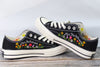  Custom Cat Embroidered Low Top Converse Shoes 